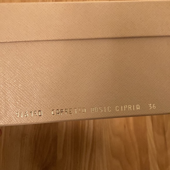 Prada Capretto Basic Cipria in black with dust bag, box, and spare heel lifts - Picture 10 of 12